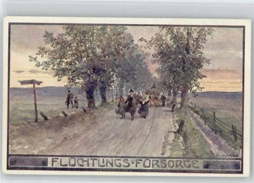 Flüchtlingsfürsorge - Spenden AK sign Moser Flüchtling