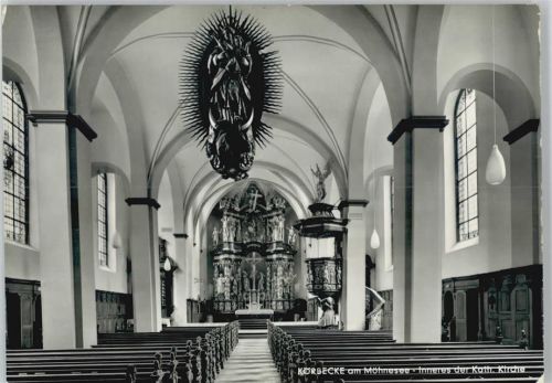 59519 W4773 Körbecke , Möhnesee - Kath. Kirche Innenaufnahme