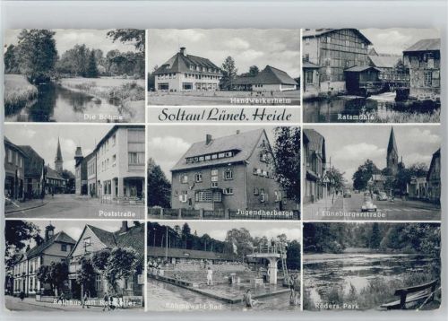 Soltau Böhme Handwerkerheim Ratsmühle Poststraße Jugendherberge Lüneburgerstraße Rathaus Ratskeller Böhmewald-Bad Röders-Park