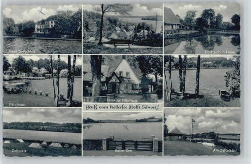 23701 W2420 Fissau - Haus Seeschloß Fährhaus Zeltplatz Keller-See Fissauer Fährhaus Dorfteich