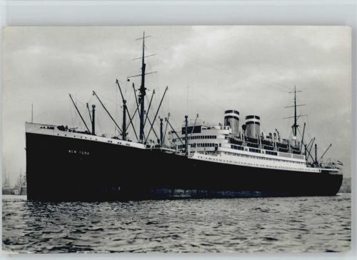 Schiff New York Foto AK Hamburg-Amerika Linie