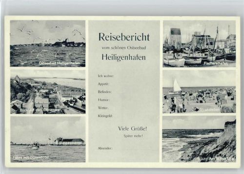 Heiligenhafen Binnensee Fähre Dünenhotel Fischereihafen hohes Ufer