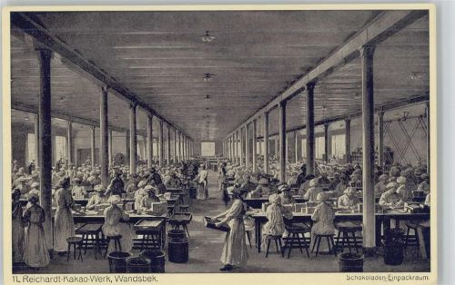 Hamburg Nr. 11 Reichardt Kakao Werk Wandsbek - Einpackraum - Berufe -