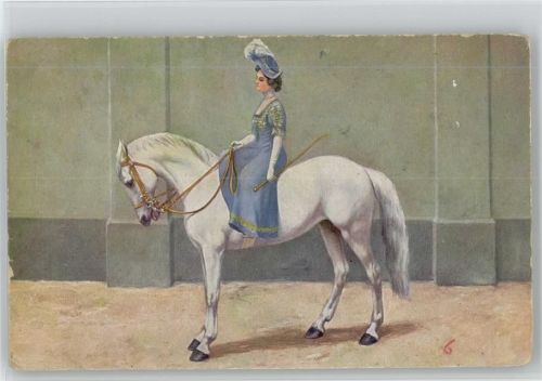 Weisses Pferd Reiten