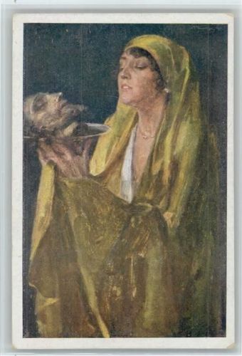Salome - sign Kraucz - Wiener Künstler Nr. 1255 Tod