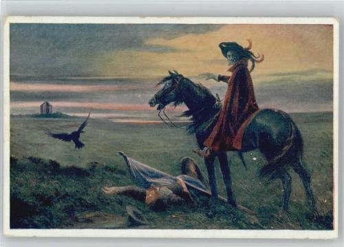 Der Tod auf einem Pferd - Künstler sign J. Fischer Tod