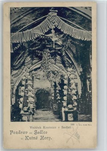 Pozdrav ze Sedlce - ca 1904 AK Skelett