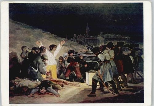 Die Erschießung - Künstler Goya - Gemälde - 1964 AK Tod