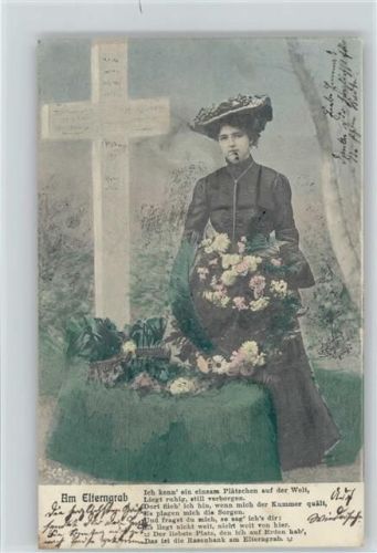 Am Elterngrab 1903 AK Serie 2145 - Friedhof - Tod