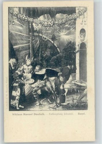 Enthauptung Johannis - ca 1902 AK Makaber