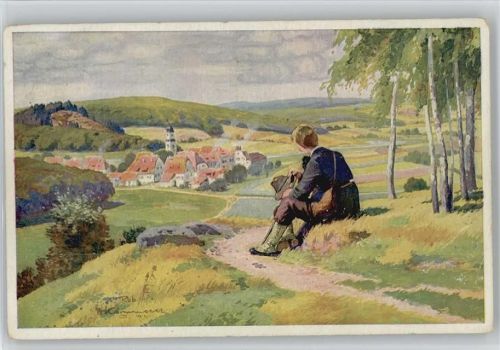 WK I - Nun ade, du mein lieb Heimatland - Künstler sign Rob. Kämmerer - Wohlfahrt AK des Kriegerbundes Kämmerer, R.