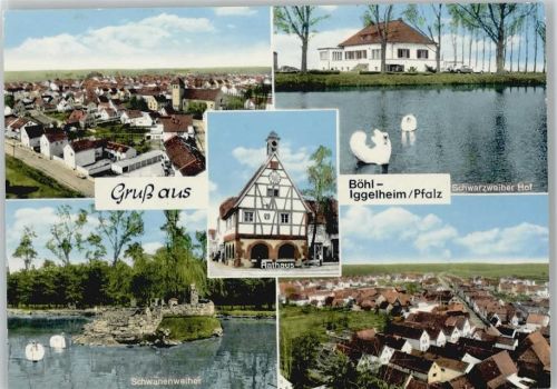 Böhl-Iggelheim Schwarzweiher Schwanenweiher Rathaus