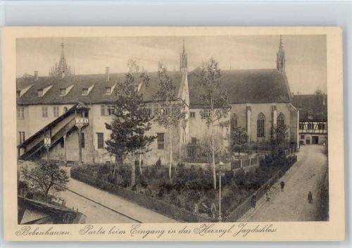 72070 W7400 Bebenhausen , Württ - Eingang Herzogl. Jagdschloß