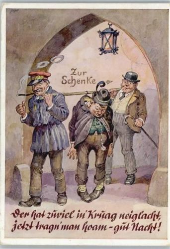Verlag Lengauer Nr. 2101 - Betrunkener - Dienstmann - Berufe