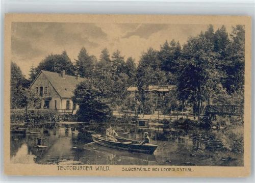 32805 W4934 Leopoldstal , Lippe - Waldgaststätte Pension Silbermühle Ruderboot ex Sammlung Busse
