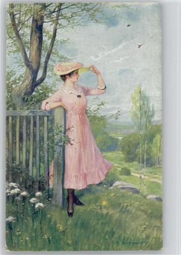 Verlag Wolff K 1269 - "Frühlingsmorgen" Frauen Borrmeister, R. Künstlerkarte