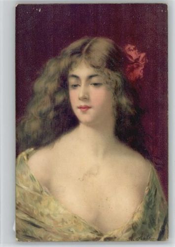 Litho 1910 AK schöne Frau Jugendstil