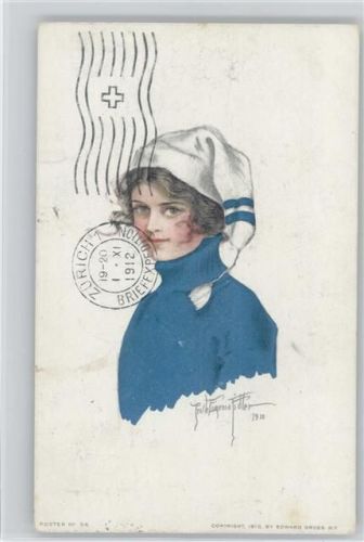 1912 AK Hutmode Fidler, P. Le M. Künstlerkarte