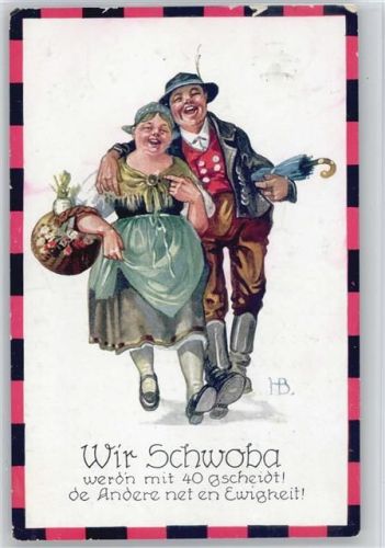 Nr. 246 - Wir Schwoba - Trachten - Regenshirm -