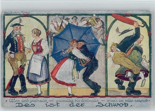 Nr. 1 - Humor -Trachten - Schwaben- Regenschirm
