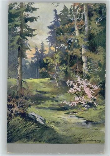 Waldlandschaft Serie 220 - ca 1900 AK Guggenberger, T. Künstlerkarte