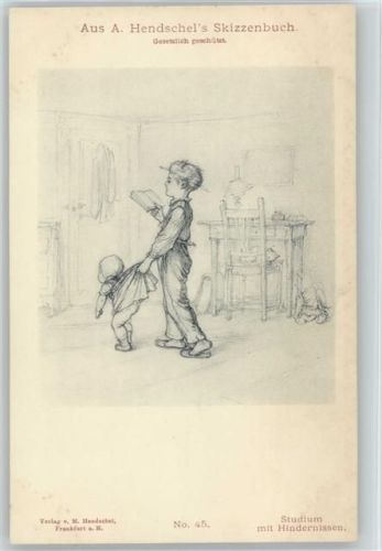 Skizzenbuch Nr. 45 - Buch lesen - "Studium mit Hindernissen" Humor