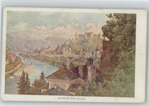 Salzburg von Mülln gesehen Verlag Kerbel Nr. 20 -