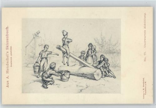 Skizzenbuch Nr. 75 - Kinder - Streiche - Wippe - Unerwartete Abkühlung
