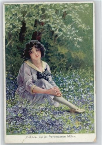 Verlag ASCO Nr. 1107 - Veilchen Fisher, B. Künstlerkarte