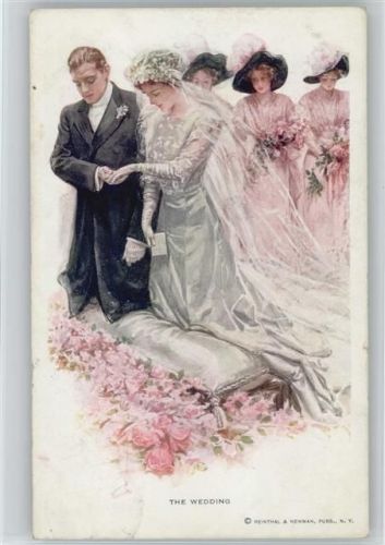 Hochzeit - Glamour Frauen - 1912 AK Fisher, H. Künstlerkarte
