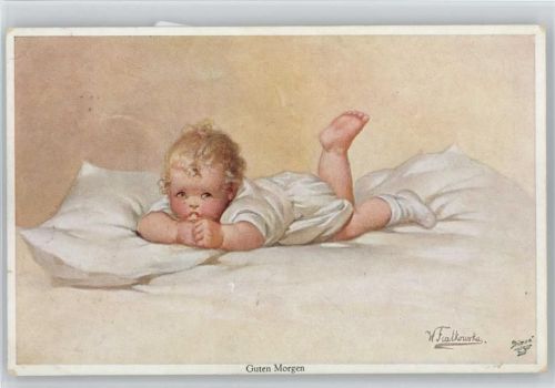 Baby - "Zarte Unschuld" Verlag Wohlgemuth Nr. 1167 AK Fialkowska, W. Künstlerkarte