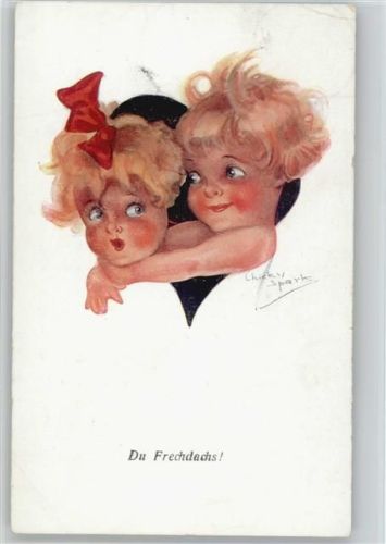 sign Chicky Spark - Kinderpoesie - "Du Frechdachs" Verlag AMV Nr. 1046 AK Spark, Ch. 1924 Künstlerkarte