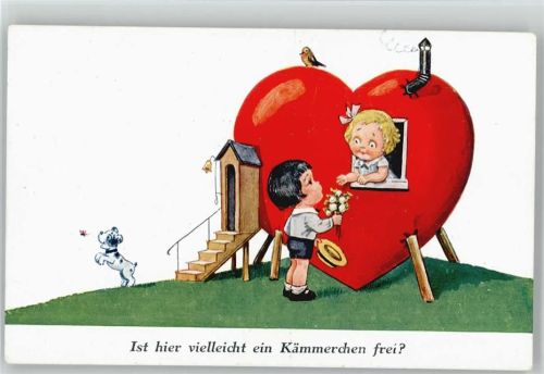 Großes Herz als Kinderhaus - Wills, J. Künstlerkarte
