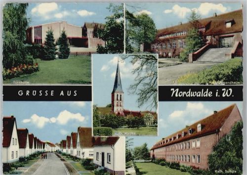 48356 W4418 Nordwalde - Turnhalle Barkhof Kath. Schule Kath. Jugendheim