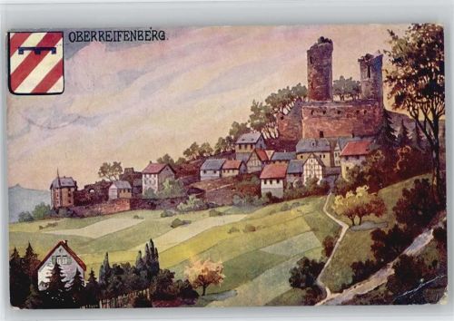 61389 W6384 Oberreifenberg , Taunus Künstlerkarte Burg