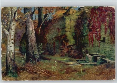 Verlag K.E.B. Nr. 13 - Verlassener Brunnen Rüdisühli, H. Künstlerkarte