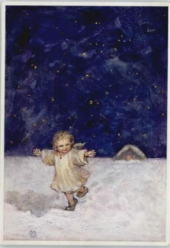 Nr. 301 Weihnachten - Ich komme grad vom Jesukind - Christliches - Engel im Schnee Spötl, M.