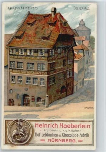 W8500 Nürnberg Werbung Haeberlein Lebkuchen - Dürerhaus sign Mutter Lebkuchen