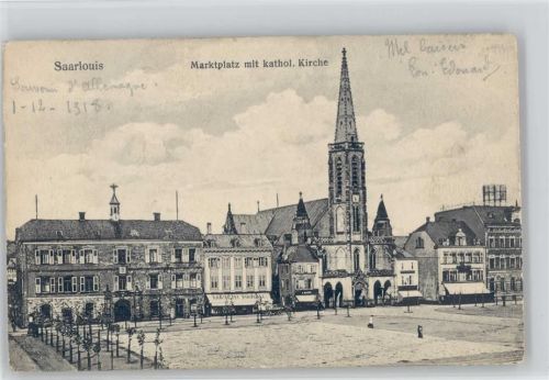 66740 W6630 Saarlouis - Marktplatz kath. Kirche