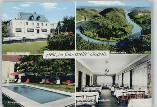 Orscholz Hotel zur Saarschleife Schwimmbecken Innenaufnahme Speisezimmer