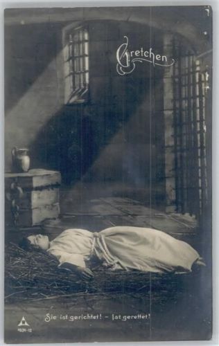 Serie 4034-12 - Foto AK Gefängnis Gretchen 1906
