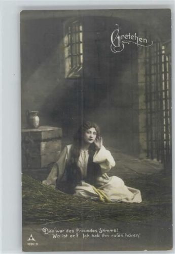 Serie 4034-11 - Foto AK Gefängnis Gretchen 1906