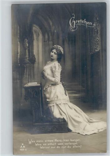 Serie 4034-8 - Foto AK Das Gebet Gretchen 1906