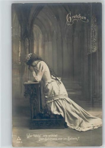 Serie 4034-9 - Foto 1906 AK Gebet - ca 1900 AK Gretchen