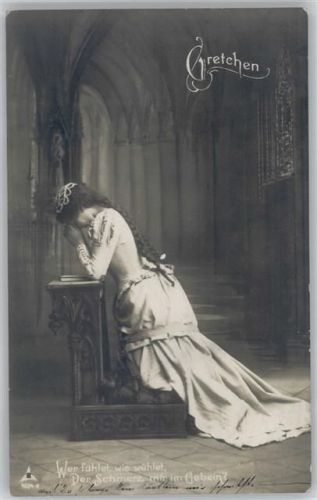 Serie 4034-9 - Foto AK Gebet Gretchen 1906