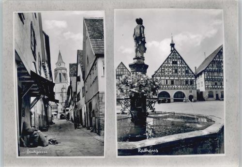72280 W7295 Dornstetten , Württ - Badgasse Rathaus