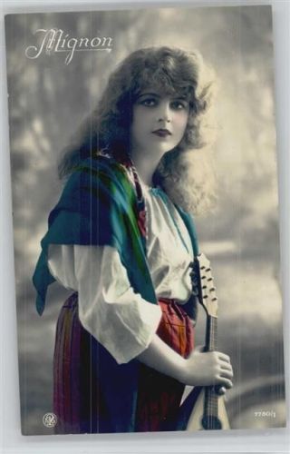 Mandoline - Foto coloriert - Verlag NPG Serie 7780-1 AK