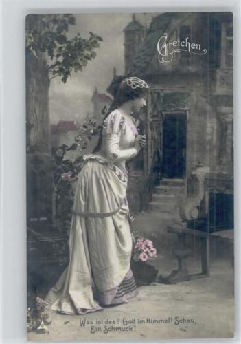 Serie 4034-1 Schmuckkasten - Foto AK Gretchen 1906