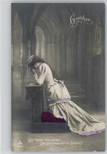 Serie 4034-9 - Foto AK Gebet Gretchen 1906
