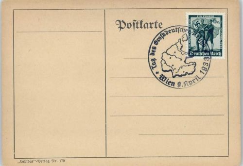 Sonderstempel: Tag des Großdeutschen Reiches Wien 1938